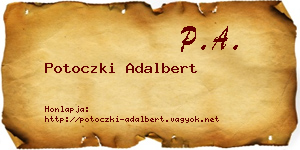 Potoczki Adalbert névjegykártya